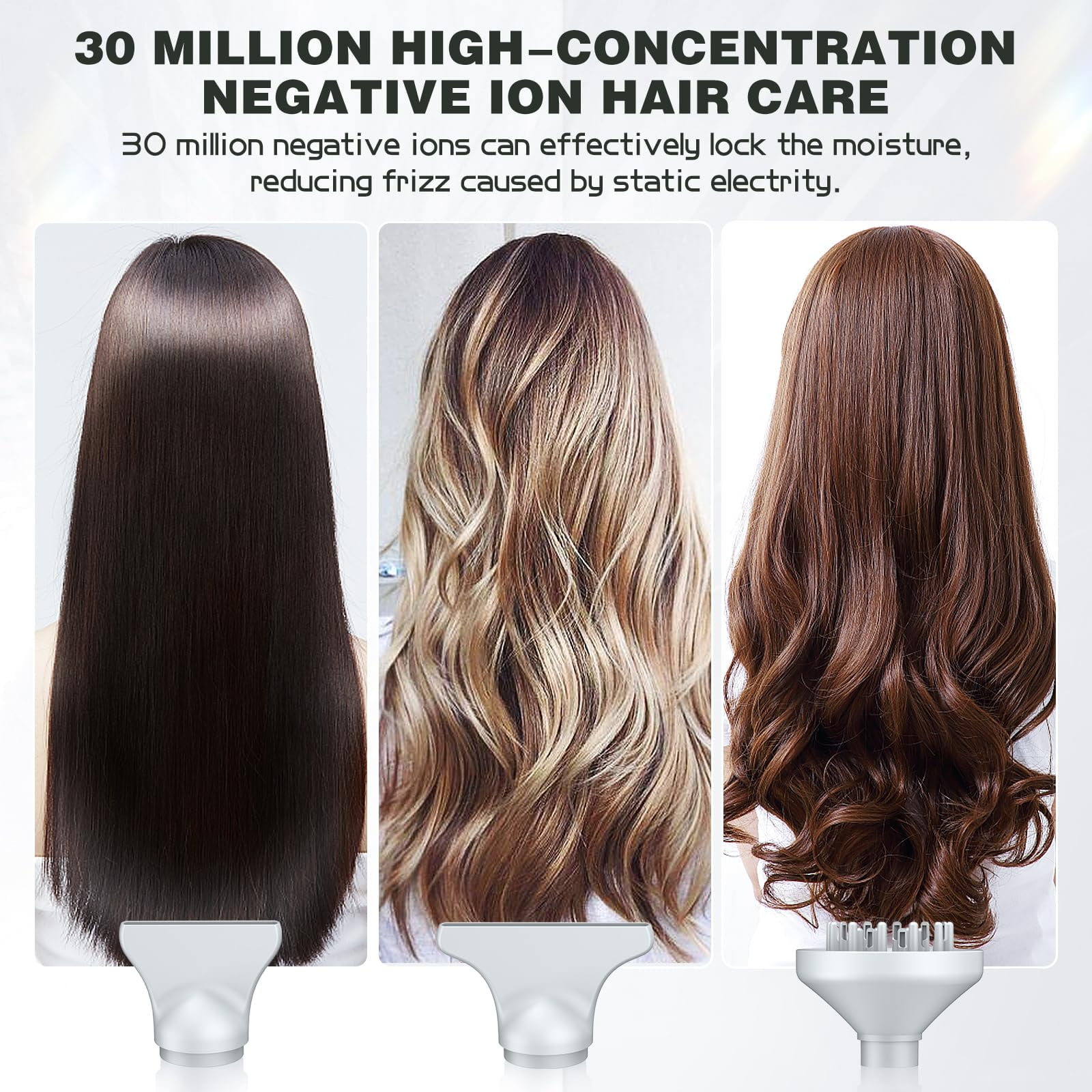 Hair Dryer, Professional Ionic Hairdryer, High-Speed Blow Dryer for Fast Drying, Home & Salon & Travel, Low Noise, Lightweight Compact Ceramic Blowdryer
