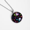 thumbnail image 4 of Alien Glass Circular Pendant Necklace | Stylish Glass Design Pendant Necklaces, 4 of 5