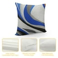 thumbnail image 4 of Nawypu Blue Black Grey Stripes Reversible Outdoor Throw Pillow Covers Geometric Pillow Covers Home Decor Set for Teens Geometry Abstract Art Square Cushion Covers Modern Striped Art, 4 of 5