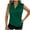 Green, variant on Tank Tops for Women Sleeveless V-Neck Satin Pleats Casual Solid Blouse Wine S