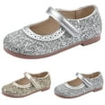 thumbnail image 7 of PINQI Girls Princess Glitter Shoes Closed Toe Sparkly Shoes for Big Girls Mary Janes Sequin Flats for Dance Performance, 7 of 7