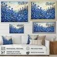 thumbnail image 4 of Designart "Tranquil Blue Bonnets Meadow" Flower Field Floater Framed Wall Art Living Room, 4 of 5