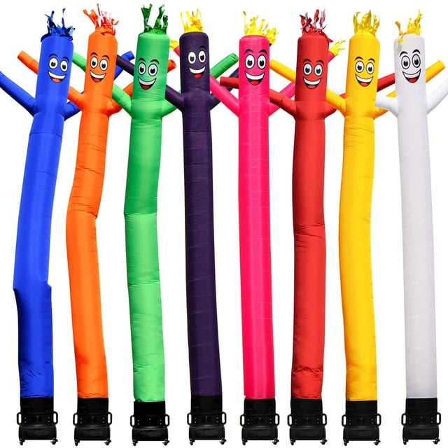 Sky Dancers 20ft Tall Inflatable Tube Man Complete Set with 1 HP Blower (White)