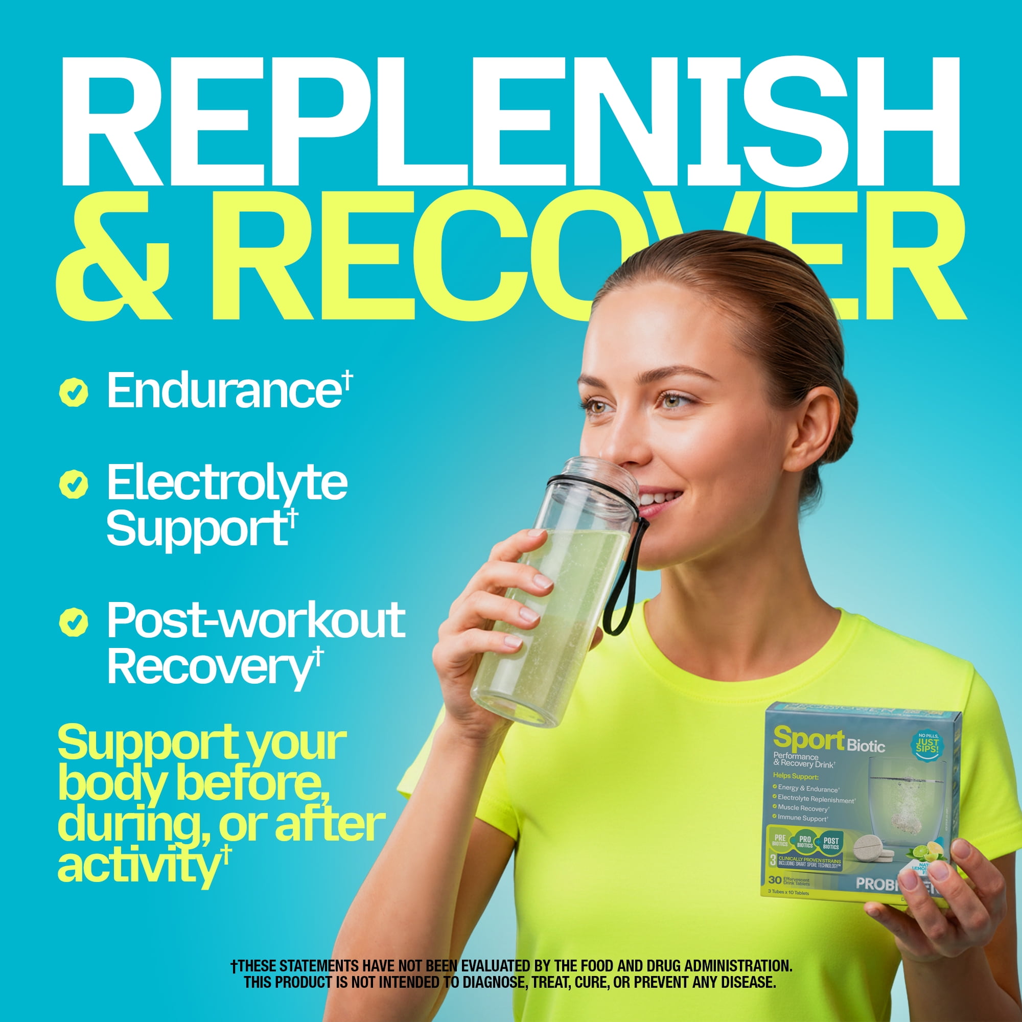 Probiogen Sport Biotic Performance & Recovery Drink 30 Count, For Energy Endurance & Recovery