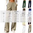 thumbnail image 3 of Women's Solid Color Casual Sporty Elastic Waistband Track Pants With Pockets Comfortable Loose Fit Daily Wear, 3 of 7