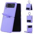 thumbnail image 1 of Macaron Liquid Silicone Phone Case Compatible For Samsung Galaxy Z Flip 4 With Ring Holder, 1 of 2