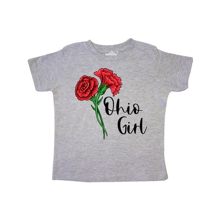 

Inktastic Ohio Girl with Red Carnations Gift Toddler Toddler Girl T-Shirt