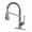 Brushed Nickel, variant on AUKTOPT Brushed Nickel Pull Down Kitchen Faucet, 3-Function Sprayer with Auto Reset, 360° Swivel, Single Handle, 1 or 3 Hole Installation, for Kitchen, RV, Laundry, Outdoor