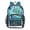 Blue-green Flowers, variant on PVC Transparent Backpacks Clear Backpack for Travel and Outings Blue and White Flower Pattern