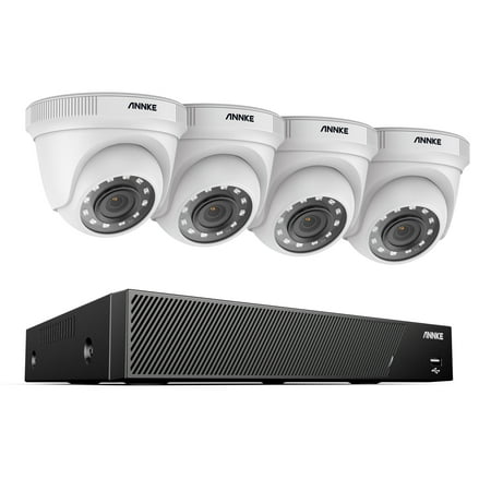 ANNKE 8-channel 1080P Outdoor Indoor Home Security Camera System,6-in-1 5MP DVR with 4PCS IP66 Weatherproof Camera System Surveillance Kits