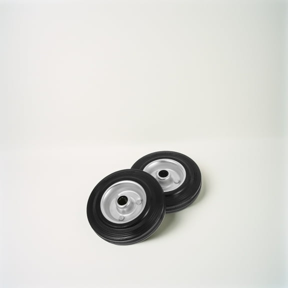 Masteelf 2pcs Replacement Wheels for Hand Cart Rolling Grocery Utility Cart Black Rubber Wheels for Hand Trucks Lawnmowers