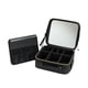 thumbnail image 2 of Caja organizadora de maquillaje Yinane cosméticos de cuero PU con espejo Negro, 2 of 8