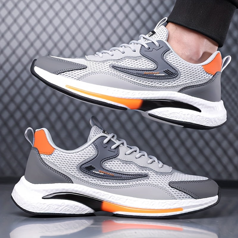 Men'S Mesh Sports Shoes, Everyday Outdoor Hiking Shoes, Walking And Running Shoes, Casual Footwear for Men, Available in Gray/Black