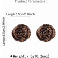 thumbnail image 6 of Dainty Fabric Rose Flower Stud Earrings for Women Handmade 5cm 3D Organza Chunky Floral Bud Dangle Earring Elegant Wedding Birthday Holiday Costume Accessories Jewelry Gifts, 6 of 12