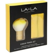 LA LA Kabuki Travel Set, Yellow, 2 pc