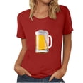 thumbnail image 1 of Blusa de mujer Oktoberfest Camiseta de cuello redondo Estampado de verano Jersey de manga corta Camiseta de mujer para hombre Tops Camisa Pompotops hfajkhk136051, 1 of 6