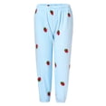 thumbnail image 7 of Arlun Womens Casual Pajamas Sets Coral Long Sleeve Crewneck Tops and Wide Leg Elastic Waist Long Pants Cute Printing Sleepwear 2 Piece Sets Sleepwear Loungewear Pjs Blue One Size, 7 of 7