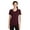 Maroon, variant on mpany Ladies Performance Blend V Neck Tee-XS (Athletic Maroon)
