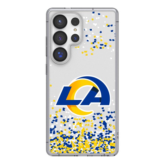 Los Angeles Rams Galaxy Clear Case with Confetti Design
