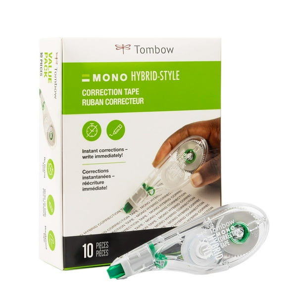 Cinta correctora Tombow MONO Hybrid, paquete de 10