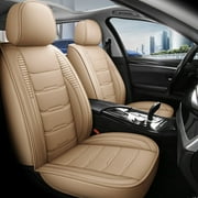 Maidao Car Seat Covers Leather for Mercedes-Benz for B260 2009-Present 5 Seats Water Resistant Front Rear Cushion Protector Beige