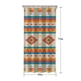 thumbnail image 5 of Colorful Geometric Striped Pattern Shower Curtain 36"x72" ,Bathroom Decorative Shower Curtains Set with 12 Hooks,Modern Waterproof Washable Shower Curtain, 5 of 6