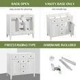 thumbnail image 2 of 36" Bathroom Vanity Cabinet without Ceramic Basin,Bathroom Sink Vanity,Two Cabinets and Five Drawers,Suit for 4" Faucet(not include) ,Bathroom Vanity Sink for Bathrooms, White, 2 of 9
