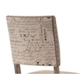 thumbnail image 3 of Dining Chairs Birmingham Script Printed Driftwood Finish Dining Chair with Nail head, Set of 2,Fabric Dining Chairs, 3 of 7