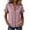 #215-Pink, variant on Short Sleeve Shirts for Women Solid Color Notch Collar Shirts with Ruffle Cuffs Lightweight Casual Tops for Spring Summer Daily Wear