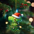 thumbnail image 4 of BGZLEU 26 Green Alphabet Ornaments for Christmas Tree Initial Letter Santa Claus Pendant with Xmas Tree Mini Monogram Hanging Decorations for Christmas Tree Party Gifts DIY Decor (T), 4 of 6
