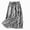 Grey, variant on Drawstring Elastic High Waist Gingham Linen Blend A-Line Midi Skirt Women Flowy Casual Long Skirt 1PC M-XXL Plus Size Friendly