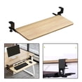 thumbnail image 5 of Large Keyboard Tray under Computer Table Save slide Out Platform Comfortable Ergonomic Mouse Pad Holder clip Bracket for Desktop Wood Color, 5 of 8