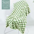 thumbnail image 4 of Paquete de 2 toallas de baño Jacquotha Checkered, 140 x 70 cm, naranja y verde, 4 of 7