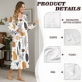 thumbnail image 5 of DISNIMO Floral Print Womens Sleepwear Long Sleeve Nightgown Soft V Neck Sleep Shirt Full Length Night Gowns Button Up Nightshirts, S, 5 of 8