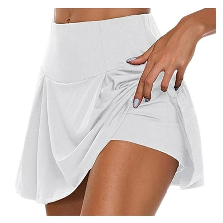 Aayomet Workout Shorts Shorts for Women Gym Yoga Workout Running Preppy Trendy Clothes Spandex Comfy Lounge Sweat Butterfly Skirts Summer White L
