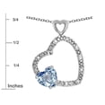 thumbnail image 4 of Star K� Double Open Heart Pendant Necklace with 6mm Sky Blue Topaz Stone, 4 of 9