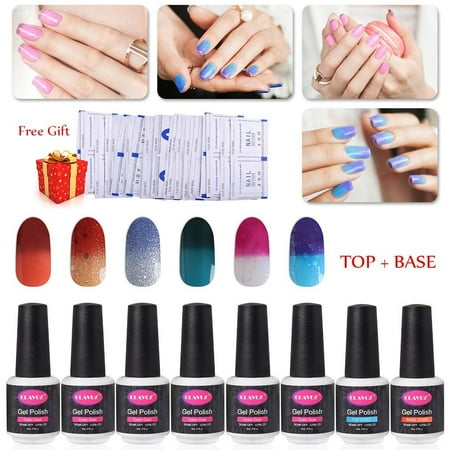 Clavuz Gel Nail Polish 6pcs Soak Off Very Adorable Color Changing Clavuz Gel Nail Polish 6pcs Soak Off Very Adorable Color Changing Kit With Top