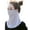 Grey + Black Brim, variant on Women Floral Chiffon Bandana Face Mask Cover Scarf Neck Gaiter Reusable Washable Breathable