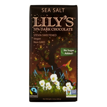 Lily's 70% Dark Chocolate Bar, Sea Salt, 2.8 Oz