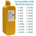 thumbnail image 3 of 14.4v NICD 2000MAH Replacement Battery for Roomba 400 Series, 3 of 6
