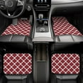 thumbnail image 7 of Pofeuu Red Moroccan Print Car Foot Mat Set of 4 Pieces - All-Weather Full Set Floor Mats for Cars Trucks SUVs, 7 of 7