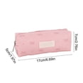 thumbnail image 3 of Antqov Pencil Case, Large Capacity Cute Bow Pencil Pouch, Portable Soft Pencil Bag Organizer with Zipper for Home Office Supplies, 3 of 7