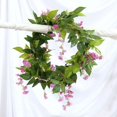 thumbnail image 2 of Morttic 1pc Artificial Flowers Silk Wisteria Garland Vine Rattan Hanging for Home Garden Outdoor Ceremony Wedding Arch Floral Decor, White, 2 of 11