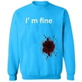 thumbnail image 2 of OXI Crewneck Sweatshirt - Basic Casual Sweatshirts for Men's and Women Fleece Sweatshirt Long Sleeve - Sapphire Large, 2 of 2