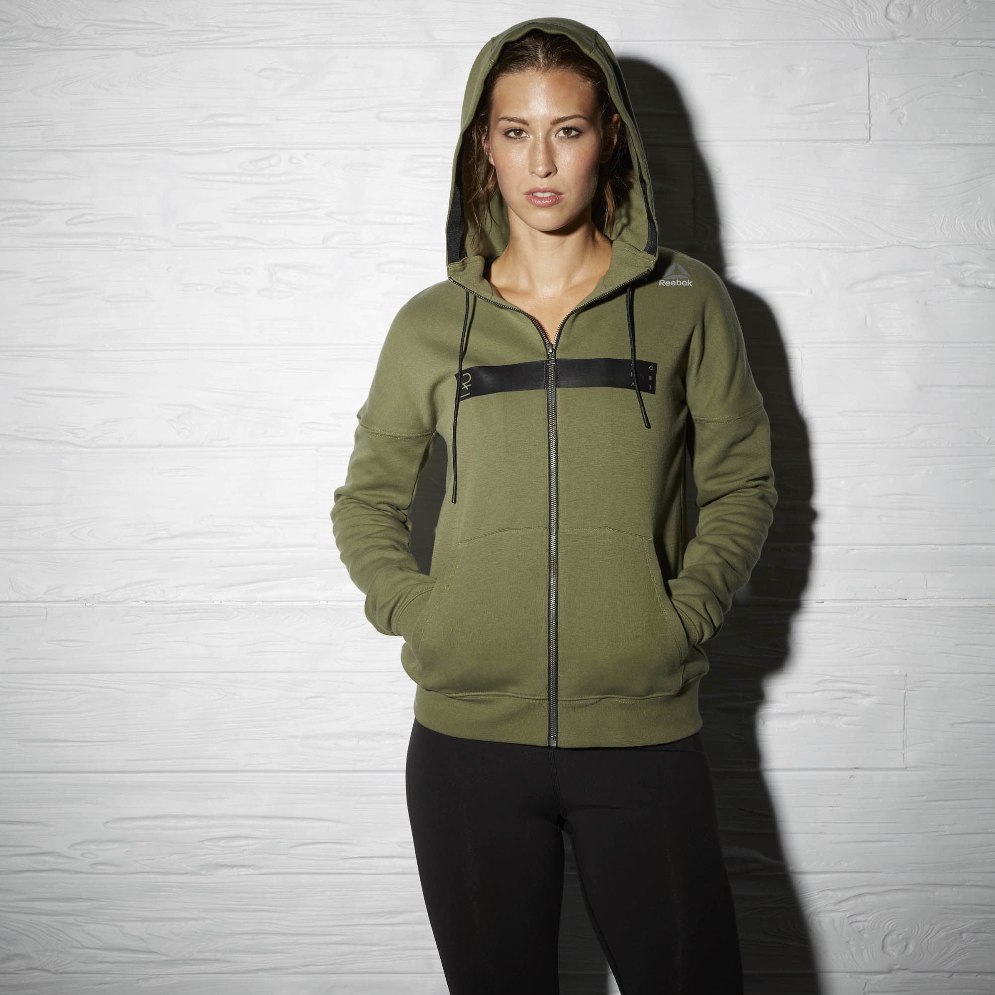 reebok green hoodie