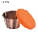 thumbnail image 3 of Uxcell 2 piezas Contenedor de Aderezo para Ensaladas, Contenedores de Cocina de 2.4oz, Contenedores de Acero Inoxidable, Naranja, 3 of 6