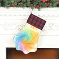 thumbnail image 6 of Dog Paw Decorative Socks 17x11.8in Top With A Strap Design For Easy Hanging For Festive Christmas Party Decorations Lightgreen Tie Dye Background Rainbow Colors, 6 of 8