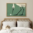 thumbnail image 3 of HFDF Canvas Prt Wall Art Curious Crane and Golf Ball Whimsical Wildlife Illustrations Modern Art Decorative Multicolor Zen Rustic Calm for Livg Room, Bedroom, Office - Natural 24x20inch Framed, 3 of 6