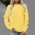 thumbnail image 3 of Feimerou Womens Sweatshirts Plus Size Round Neck Long Sleeve Shirts for Women Solid Color Loose Comfort Basic Spring Pullover Tops, 3 of 6