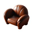 thumbnail image 5 of Miniature Furniture Model Miniature Dollhouse Desk for Kitchen Bedroom Decor Brown Single Sofa, 5 of 7